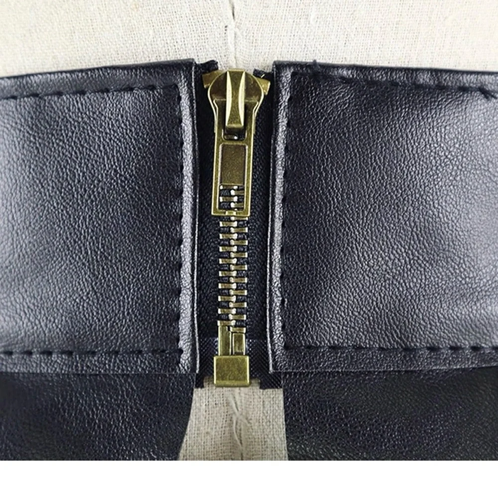 Faux Leather Peplum Corset Belt | Stretch Waist Cincher | Statement Fashion Belt - Picture 6 of 7